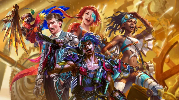 Banner com heróis Mechanologist de Flesh and Blood