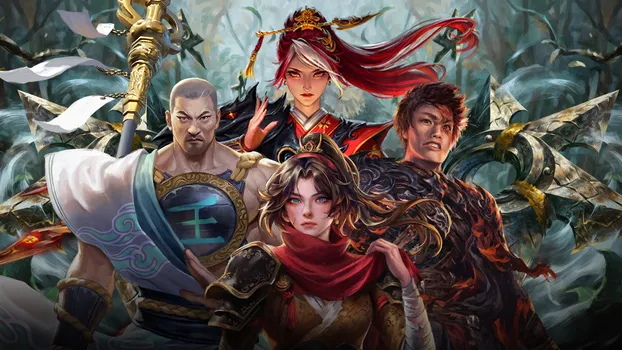 Banner com heróis Ninja de Flesh and Blood