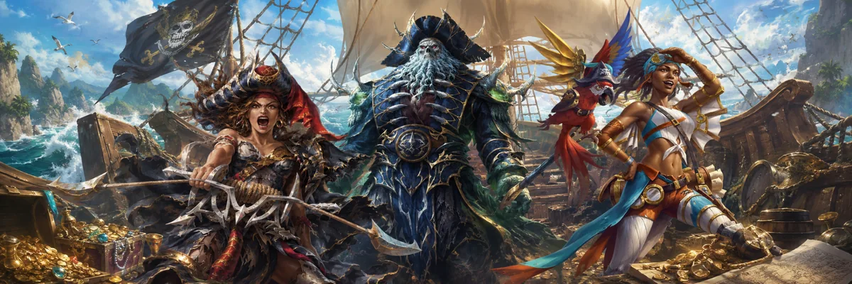 Banner com heróis Pirate de Flesh and Blood
