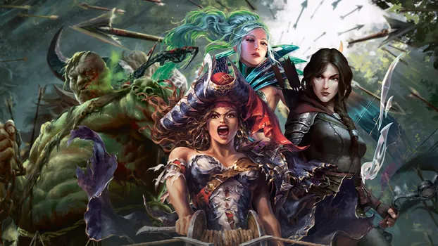 Banner com heróis Ranger de Flesh and Blood