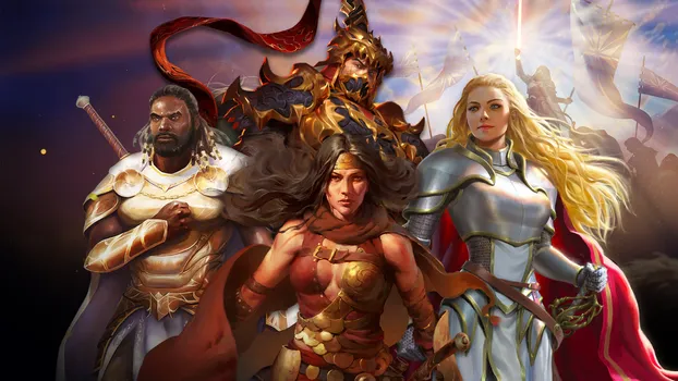 Banner com heróis Warrior de Flesh and Blood